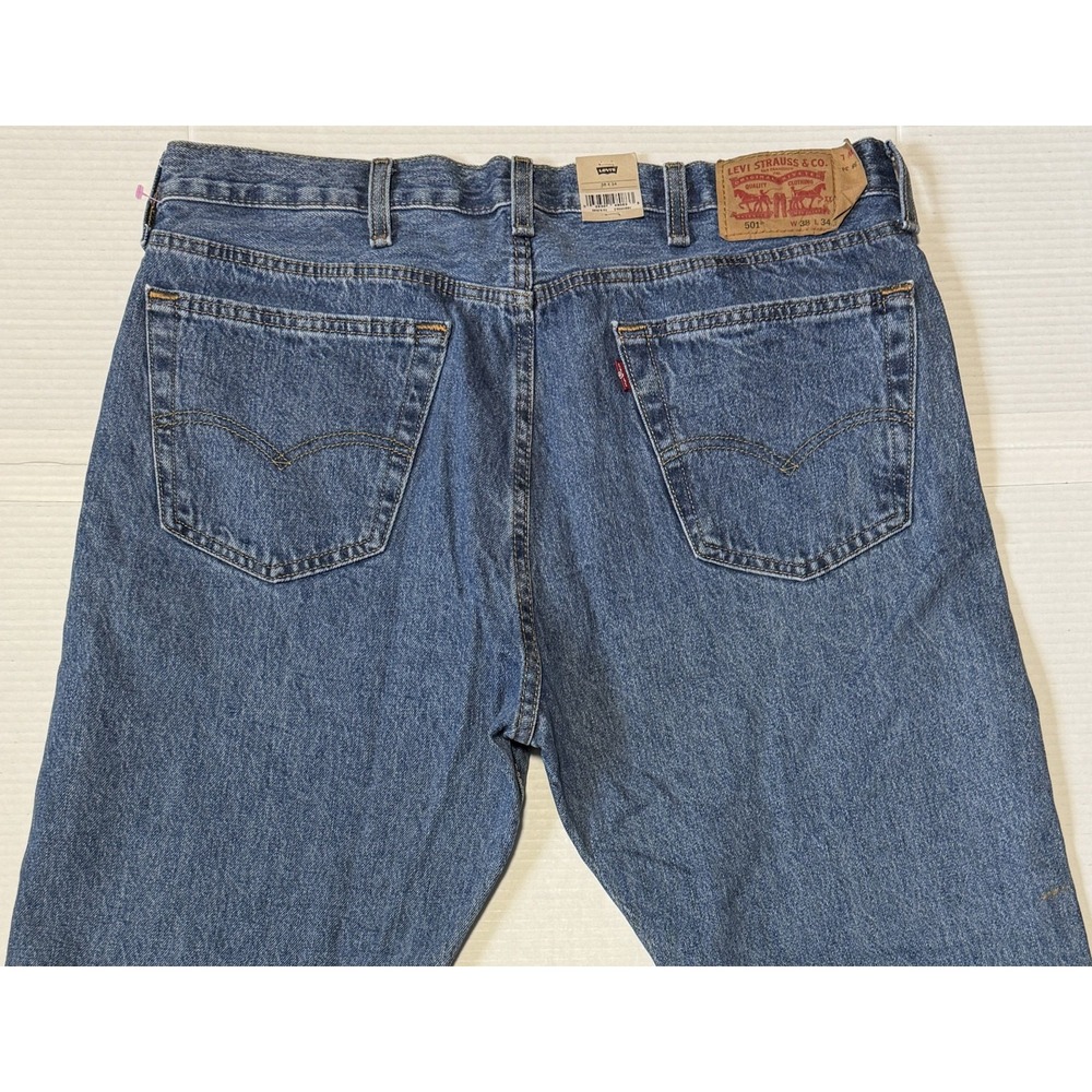 LEVI'S 501 - Men's Classic‎ Straight Leg Button Fly Denim Jeans - 38x34 -NWT